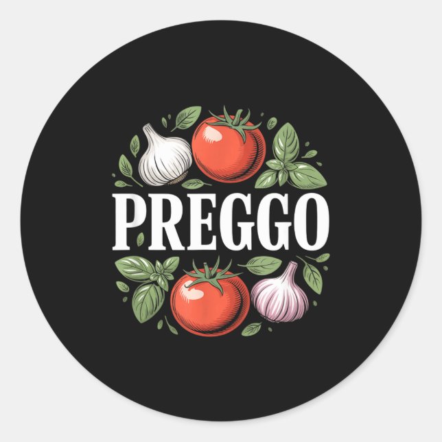Adesivo Pregnancy Announcement Prego Pasta Sauce Funny Pre (Frente)