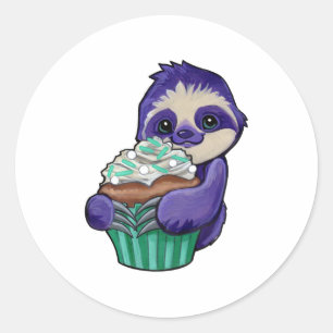 Adesivo preguiça cupcake