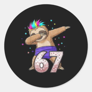 Adesivo Preguiça Dabbing 67 Meme Engraçado Geração Z Gíria