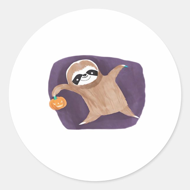 Adesivo preguiça-das-bruxas, abóbora, morcego, aranha, tei (Frente)