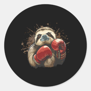 Adesivo Preguiça de Boxe Com Luvas de Boxe Kickboxing Engr