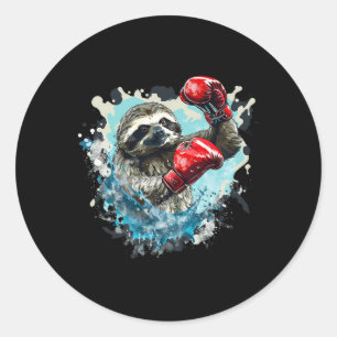 Adesivo Preguiça de Boxe Com Luvas de Boxe Kickboxing Engr