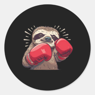 Adesivo Preguiça de Boxe Com Luvas de Boxe Kickboxing Engr