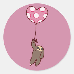 Adesivo Preguiça do balão do coração