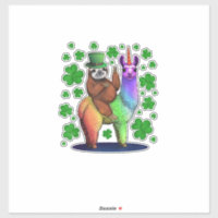 Preguiça Leprechaun Montando Camisa do Dia de São 