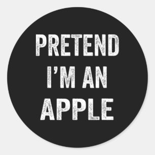 Adesivo Preguiçoso Halloween Fingir Eu sou Apple Dia de as