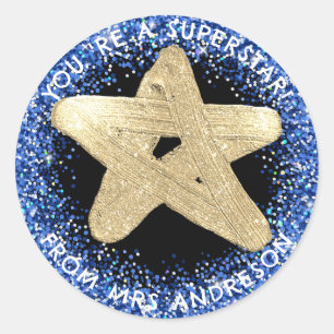 Adesivo Premiação de Professores Superstar do ouro Persona