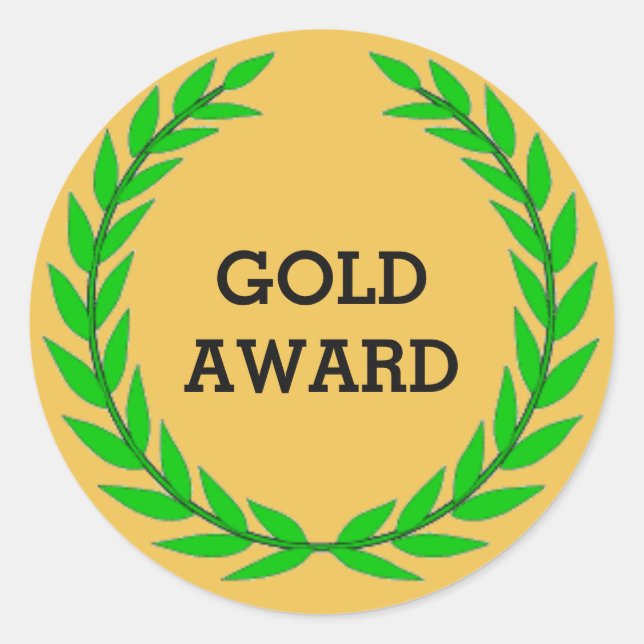 Adesivo PRÊMIO Dourado (Frente)
