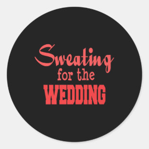 Adesivo Prêmio Funny Wedding Workout - Noiva Groom Marria