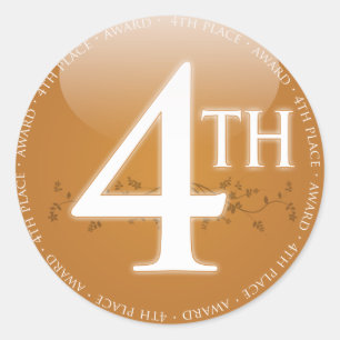 Adesivo Prêmio Quarto Lugar (4º lugar)