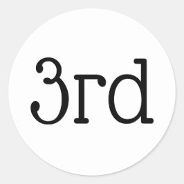 Adesivo Prêmio White 3rd Place Winner