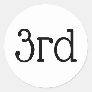 Adesivo Prêmio White 3rd Place Winner