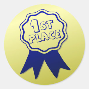 Adesivo Prêmios de fita azul do professor