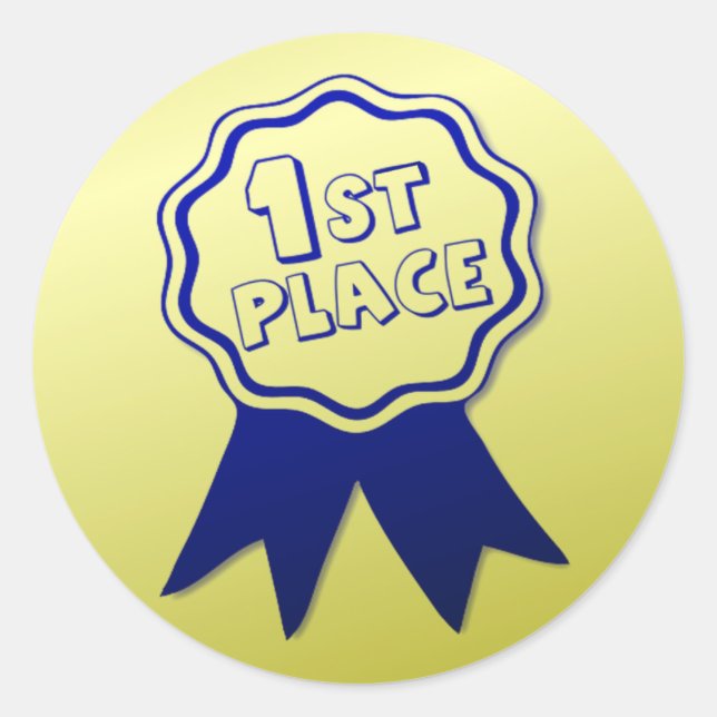 Adesivo Prêmios de fita azul do professor (Frente)