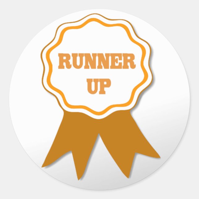 Adesivo Prêmios de fita laranja do professor (Frente)