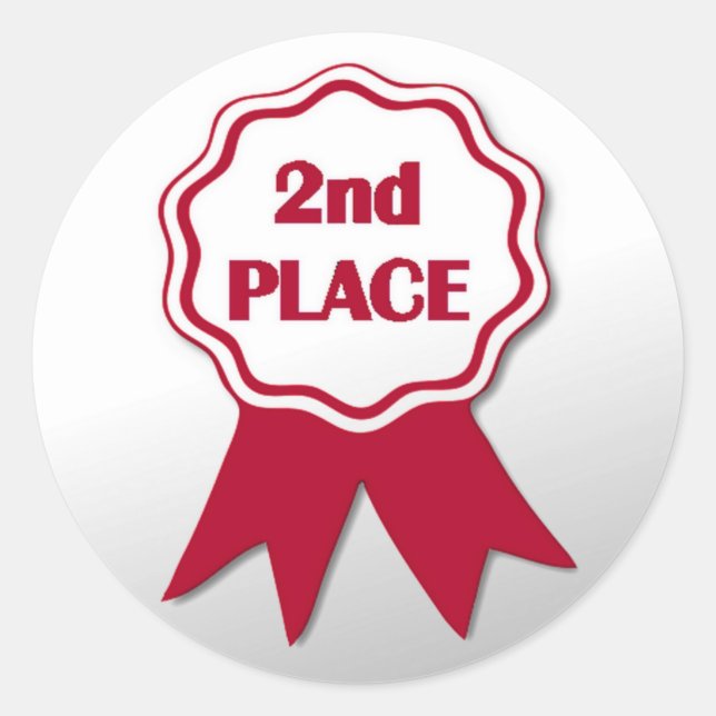 Adesivo Prêmios de fita vermelha do professor (Frente)