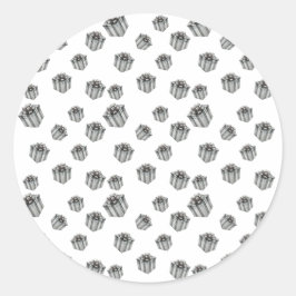 Adesivo Premium Silver Gift Boxes Elegant Holiday Party