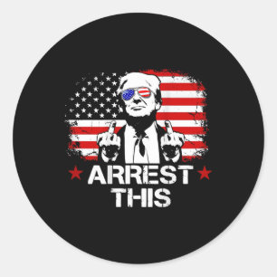 Adesivo Prendam Este Dedo-Trump Pro Bandeira Americano