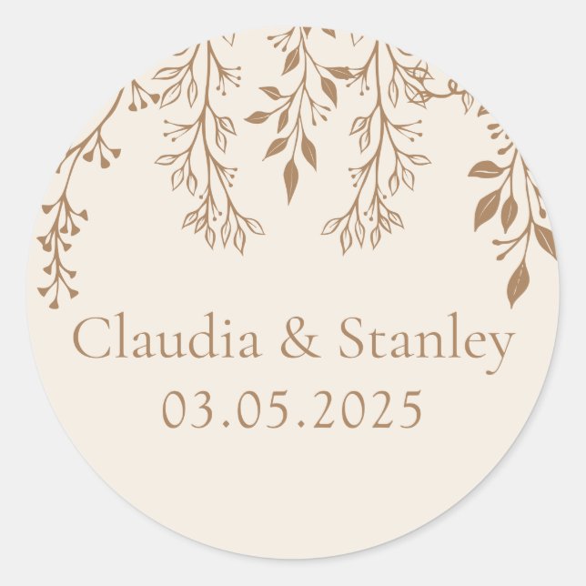 Adesivo Prendendo Florais Foliage Aquecimento Romântico Bo (Frente)