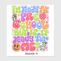 Preparado para a pré-escola no primeiro dia de vol