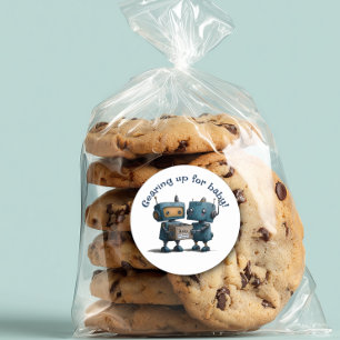 Adesivo Preparando-se para o bebê - Chá de fraldas robô