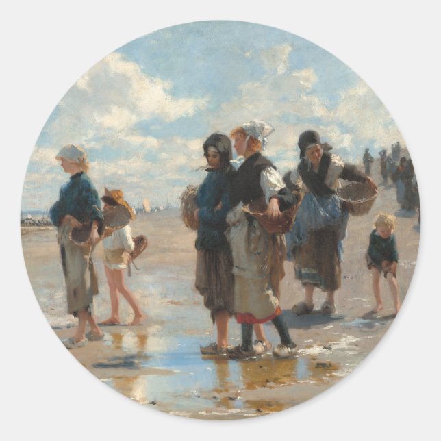 Adesivo Preparando-se para Pescar de John Singer Sargent (Frente)