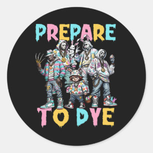Adesivo Prepare-Se Para Groovy Dye Engraçado Páscoa Coelhi