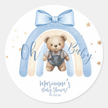 Preppy Bear Overalls Boy Casual Baby Shower