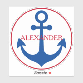 Adesivo Preppy Nautical Anchor Personalized