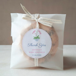 Adesivo Preppy Pink E Blue Orchid Favor De Chá de fraldas