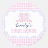Preppy Rodeo First Birthday Cowgirl Boots