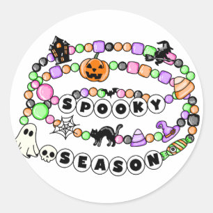 Adesivo Preppy Spooky Season Halloween Friendship Bracelet