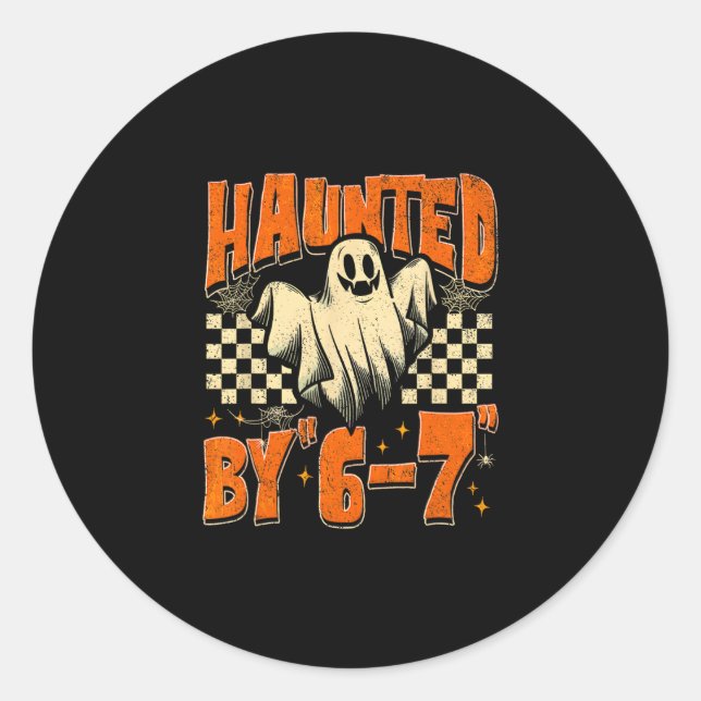 Adesivo Presente Assustador de Halloween 67 Seis Sete Meme (Frente)