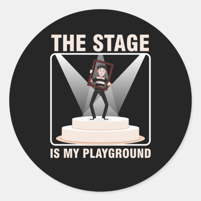 Adesivo Presente Atuante do Ator de Teatro de palco (Frente)