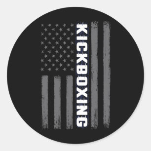 Adesivo Presente da Bandeira Americana de Kickboxing EUA A