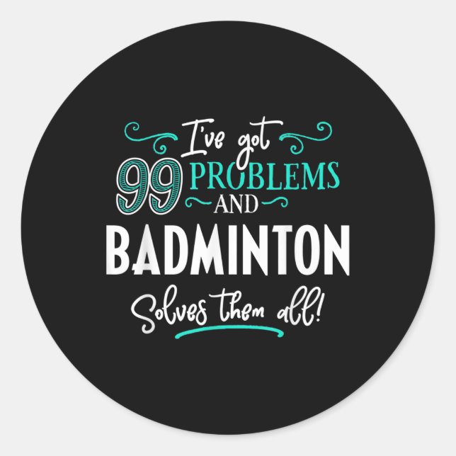 Adesivo Presente Da Camisa De Badminton - Badminton Resolv (Frente)