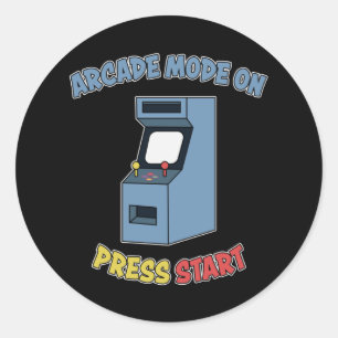 Adesivo Presente da Máquina de Vídeo de Arcade Retroativa 