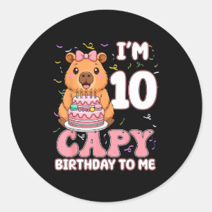 Adesivo Presente de 10 Anos Capy Aniversário Para Mim Pres