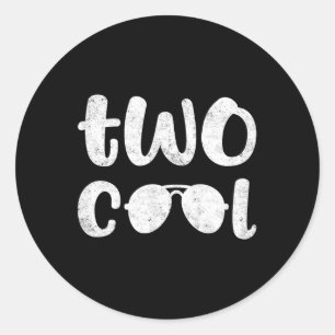 Adesivo Presente de 2º aniversário Two Cool para menino de