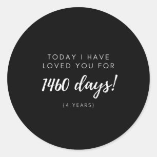 Adesivo Presente de 4 anos para Namorado Namorada