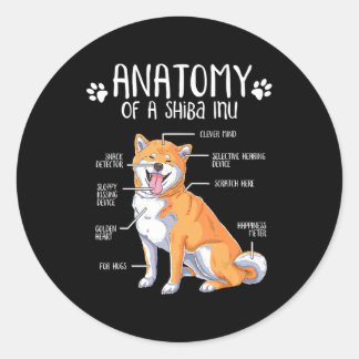 Adesivo presente de amante de cachorro shiba inu da anatom