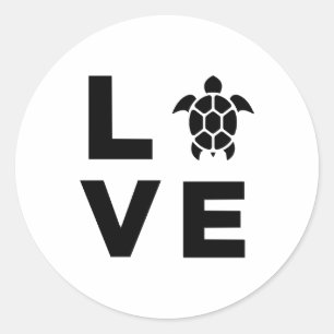 Adesivo Presente de Amante de Tartaruga Amor por Tartaruga