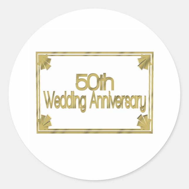 Adesivo presente de aniversário de 50 anos de casamento (Frente)