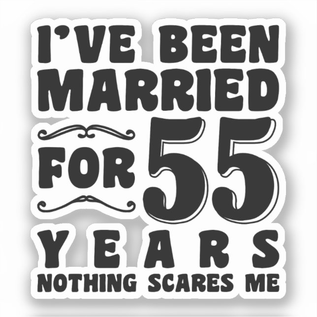Adesivo Presente de Aniversário de 55 Anos de Casados (Frente)