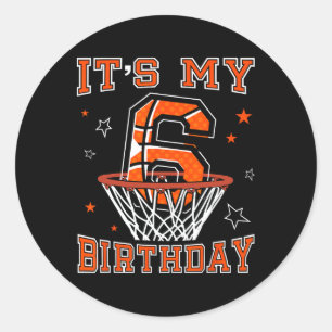 Adesivo Presente de Aniversário de 6 anos Sketll Dunk para