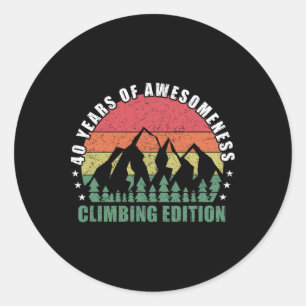Adesivo Presente de Aniversário de Climber Retrô 40 Anos d