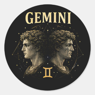 Adesivo Presente de Aniversário de Gêmeos Astrologia Moder