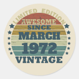 Adesivo presente de aniversário de vintage personalizado