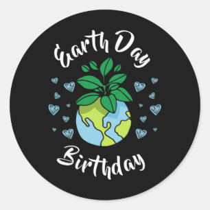 Adesivo Presente de aniversário do Dia da Terra