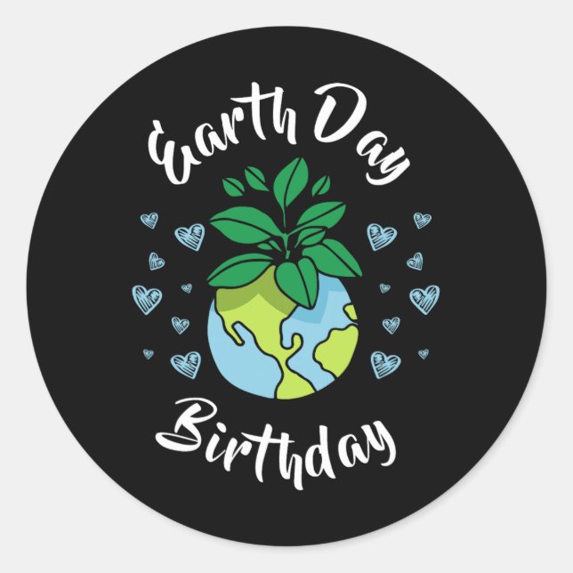 Adesivo Presente de aniversário do Dia da Terra (Frente)